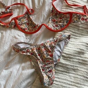 Super cute perfect condition flowery bikini